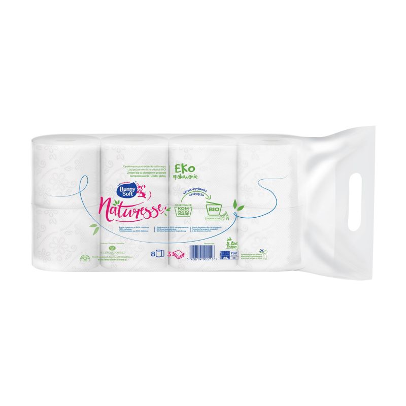 3-lags Toiletpapir Hvid 8 Ruller 125 Ark pr. Rulle