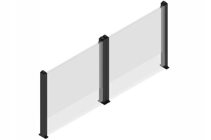 Parallelsamler til Glashegn 12x8,6 cm Aluminium