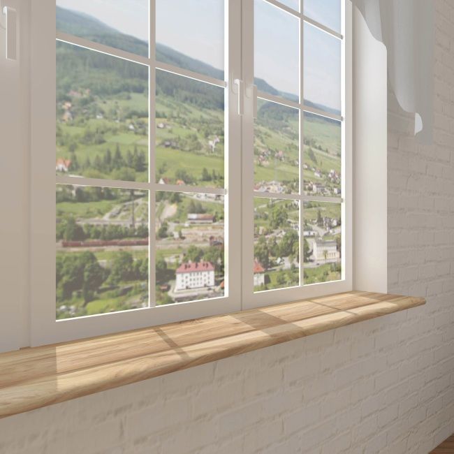 Indvendig vindueskarm Biuro Styl 305 x 30 x 2,8 cm amerikansk valnød