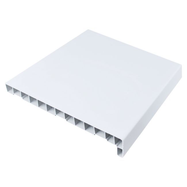 Indvendig PVC‑vindueskarm Form 25 x 186 cm hvid