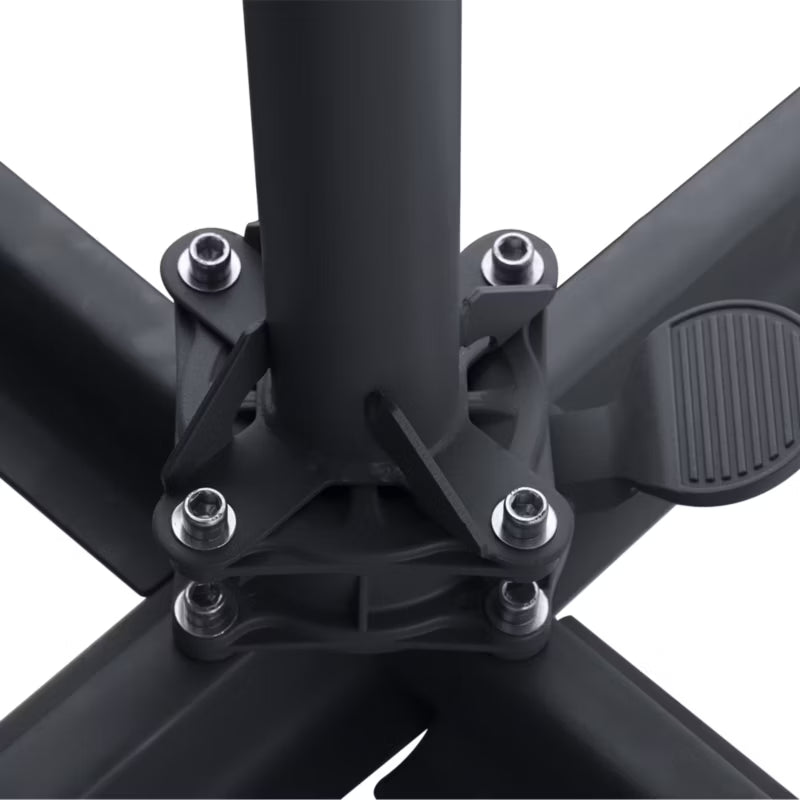Parasol Brindisi Ø350 cm Antracitgrå