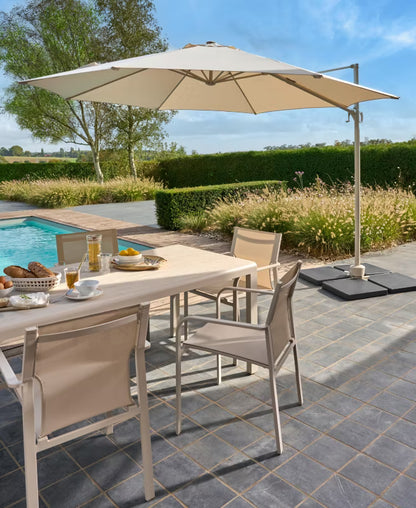 Parasol Brindisi Rund Ø350 cm Lysegrå