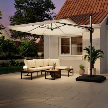 Parasol Corby 3x3 m LED Trælook