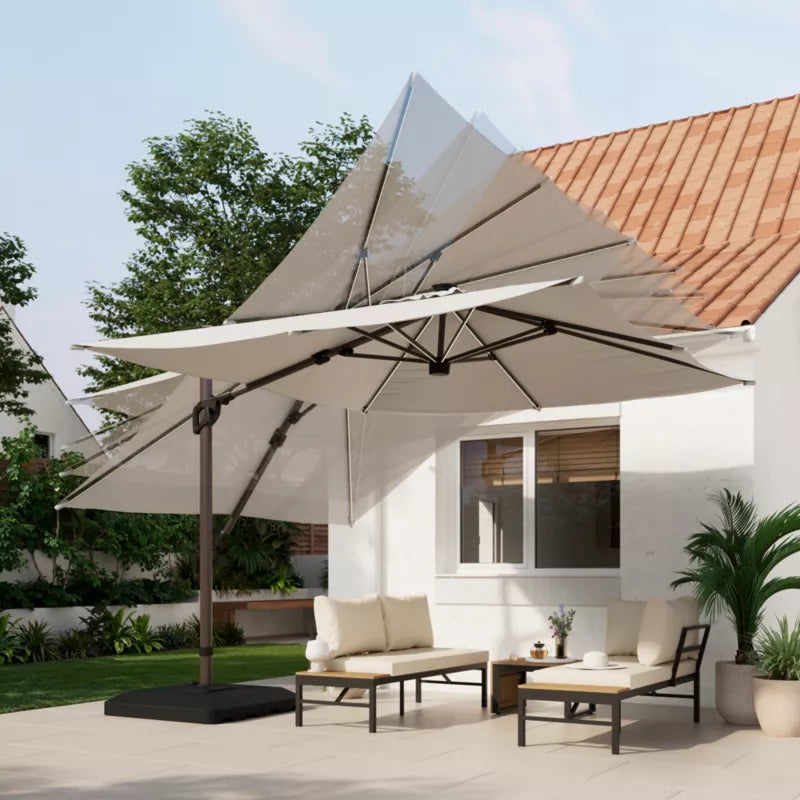 Parasol Corby 3x3 m LED Trælook