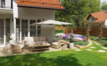 Parasol Corby 3x3 m LED Trælook