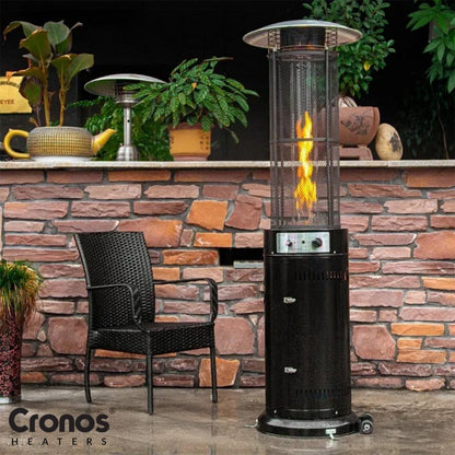Gas Terrassevarmer Pyramide 11 kW Sort 183x46 cm