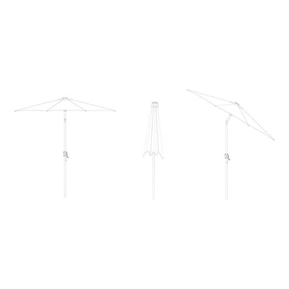 Parasol Kasane Rund Ø2,5 m Antracit