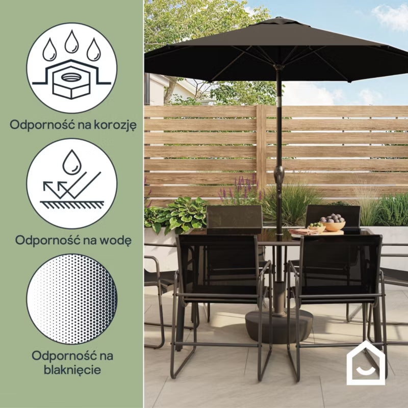 Parasol Kasane Rund Ø2,5 m Antracit