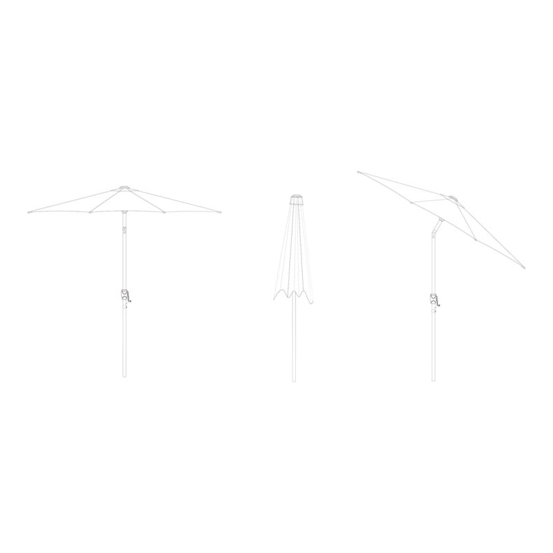 Parasol Kasane Rund Ø2,5 m Antracit