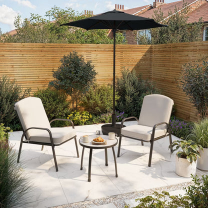 Parasol Kasane Rund 200 cm Antracit
