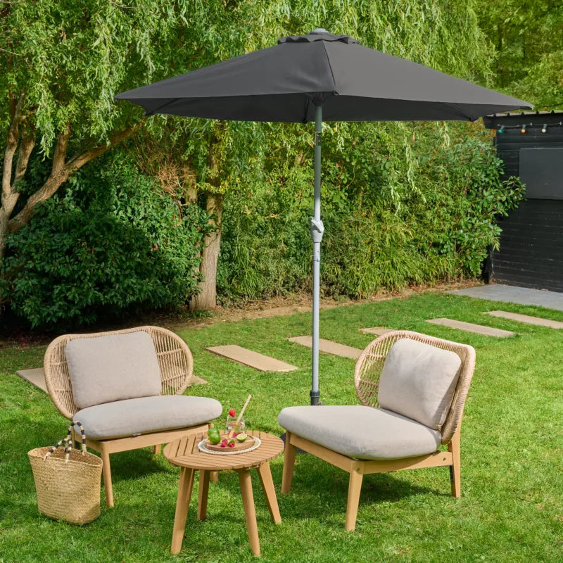 Parasol Kasane Rund 200 cm Antracit