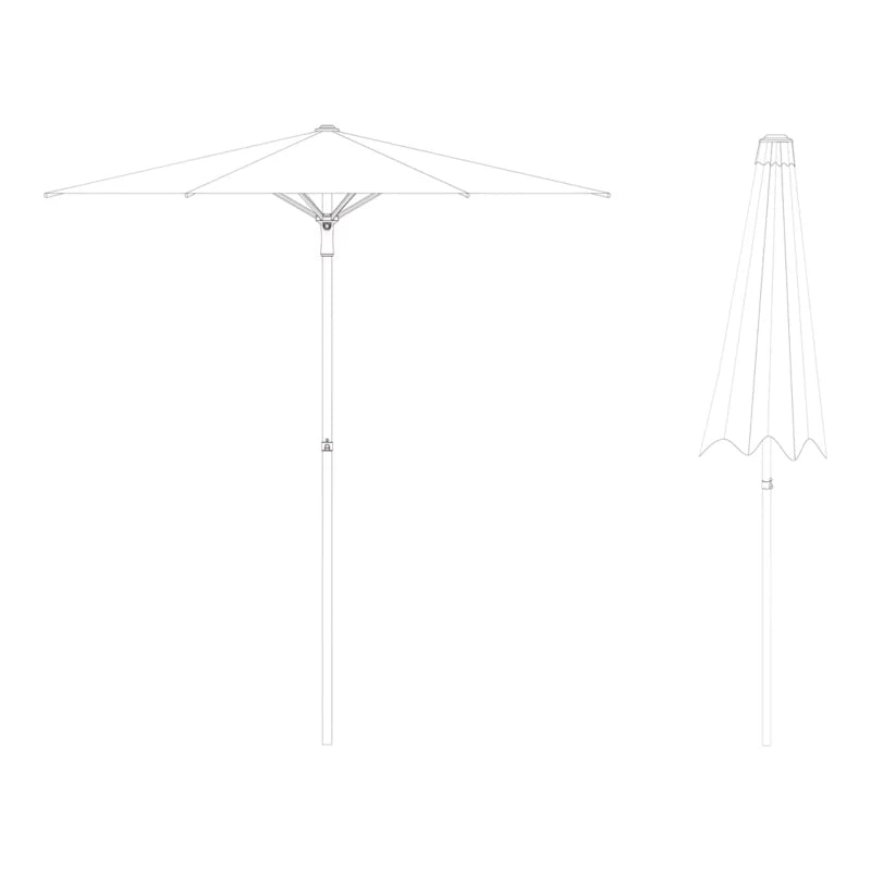 Parasol Kasane Rund 200 cm Antracit
