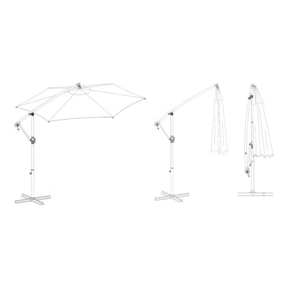 Parasol Kigali Ø300 cm Antracit