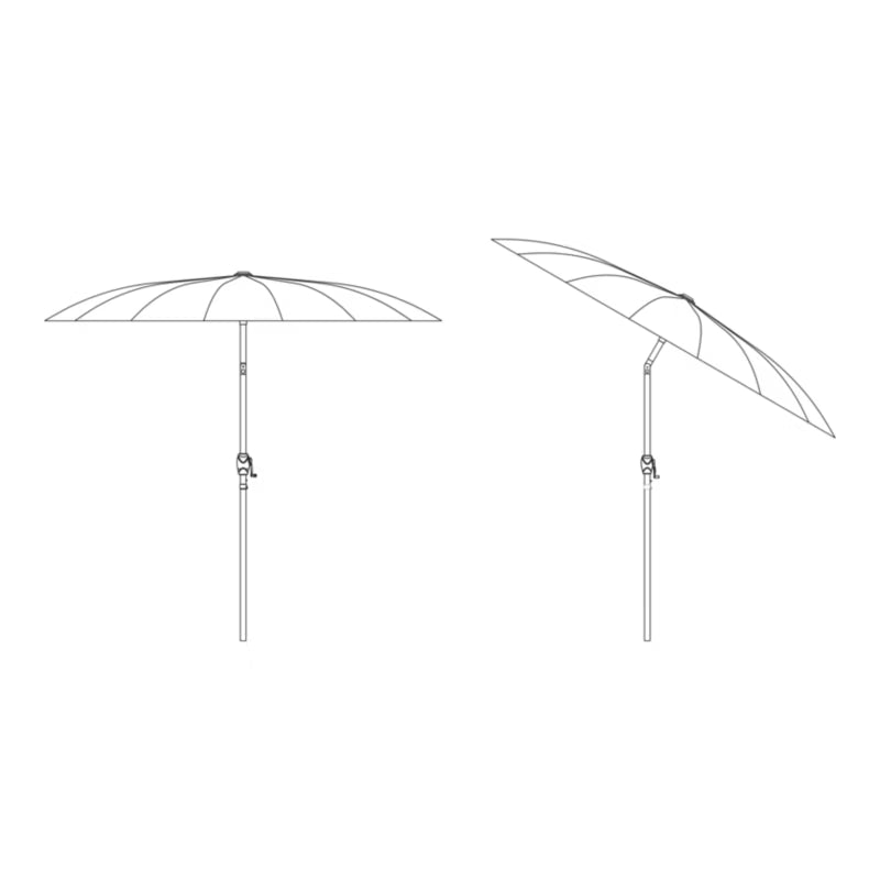 Parasol Temara Rund Ø300 cm Blå