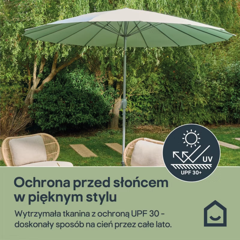 Parasol Temara Rund Ø300 cm Blå
