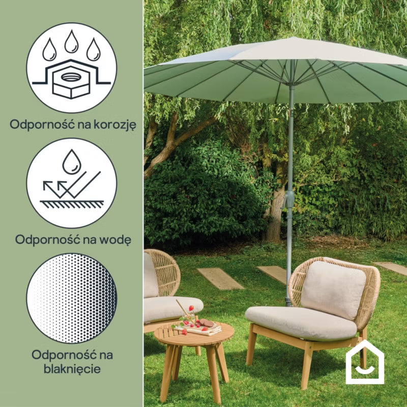 Parasol Temara Rund Ø300 cm Blå