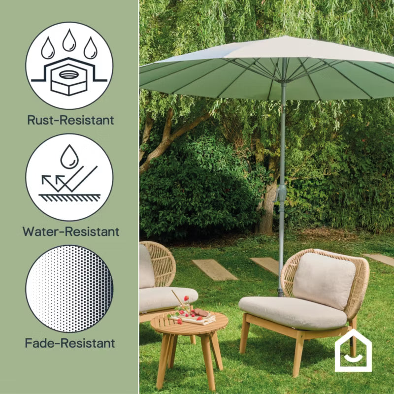 Parasol Temara Rund Ø300 cm Blå