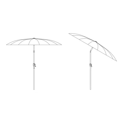 Parasol Temara Rund Ø300 cm Blå