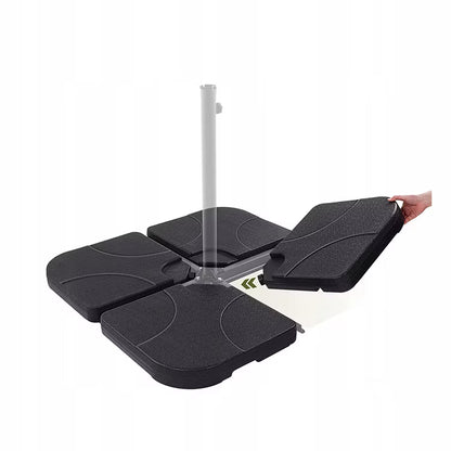 Parasolfod 100x100 cm Sort 60 Liter