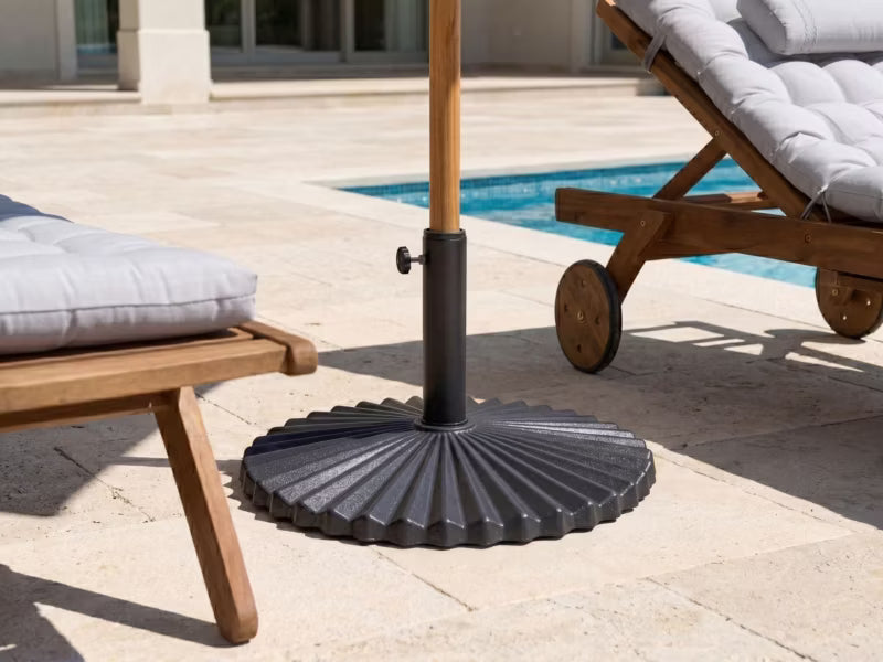 Parasolfod Carezza Ø60 cm Sort Stål