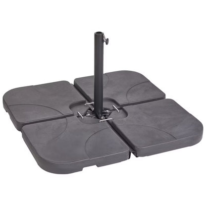 Parasolfod Caria 52x52 cm Firkantet Sort