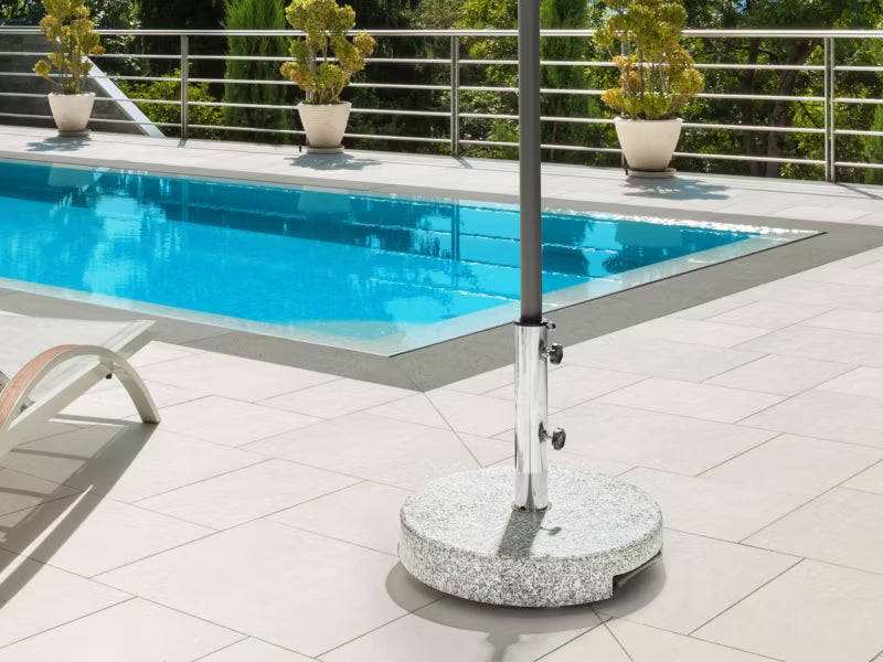 Parasolfod Cerzeto Rund 45 cm Granit Grå 30 kg