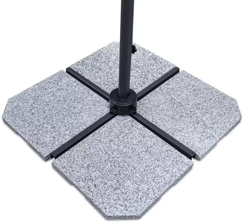 Parasolfod Granitplader 47x47 cm Sæt med 4 Stk