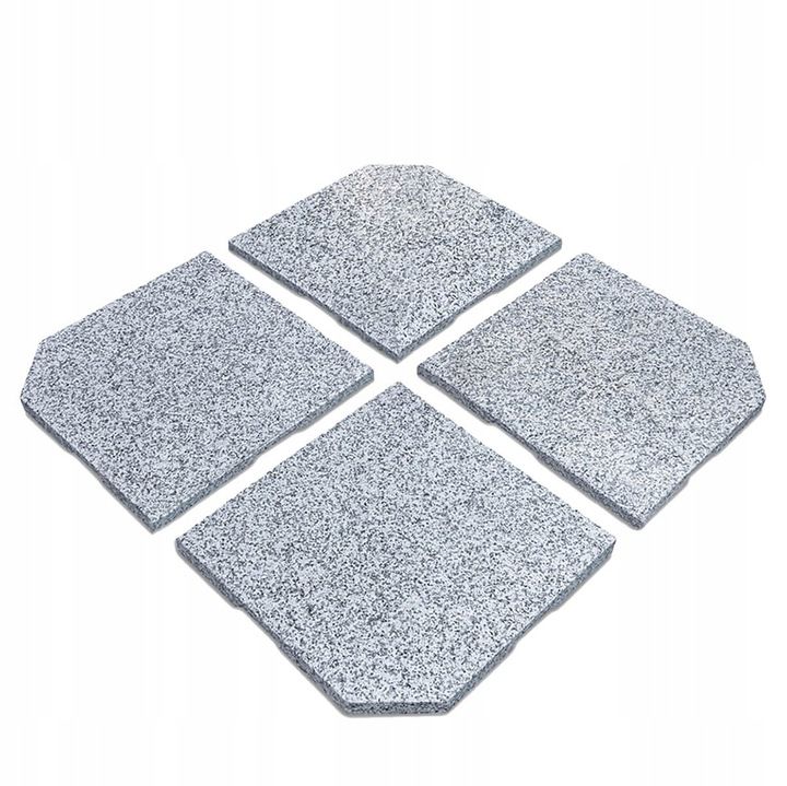 Parasolfod Granitplader 47x47 cm Sæt med 4 Stk