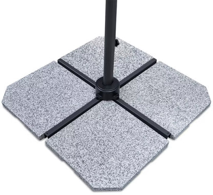 Parasolfod Granitplader 47x47 cm Sæt med 4 Stk