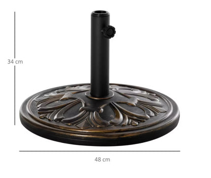 Parasolfod Ø48 cm Antik Messing 13 kg