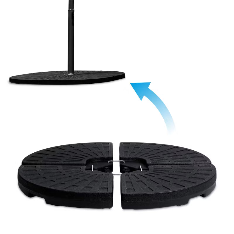 Parasolfod Rund 100 cm Sort 489900