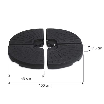 Parasolfod Rund 100 cm Sort 489900