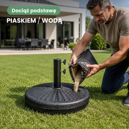 Parasolfod UB51 Ø51 cm Sort Plast