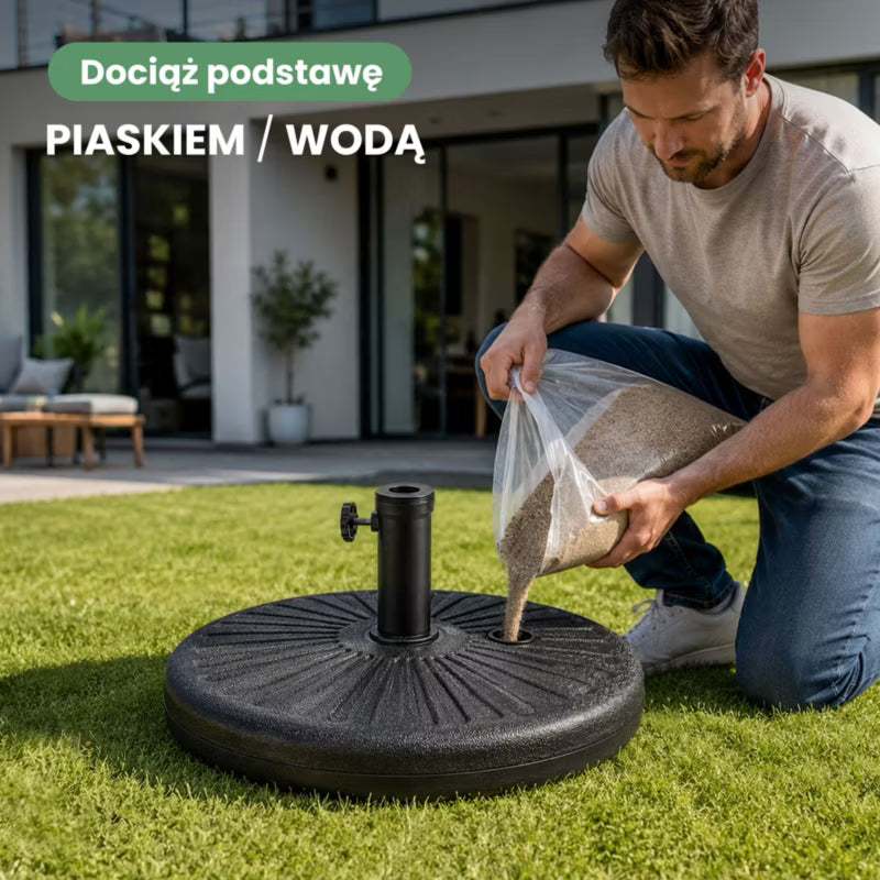 Parasolfod UB55 55x30 cm Sort