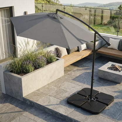 Parasolfod Vægtlodder 4 Dele 60 L Sort