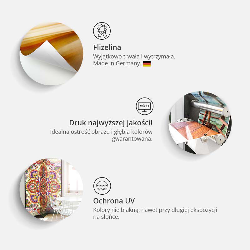 Ensidet rumdeler Artgeist Kort 225 x 172 cm, 1 stk.