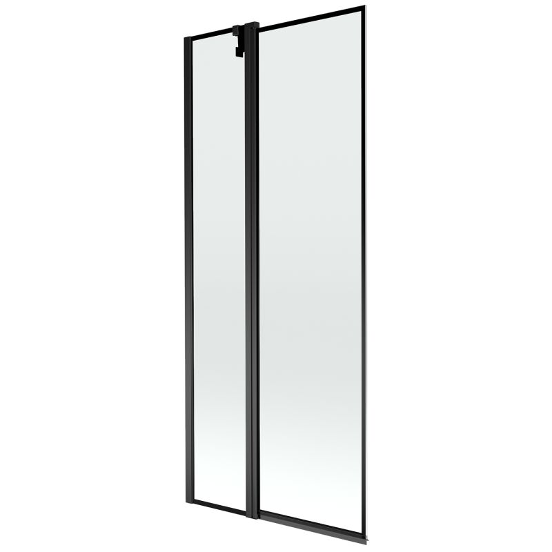 Mexen Flip 1-fløjet badekarsafskærmning 80 x 150 cm mat-sort mønster, 1 stk.