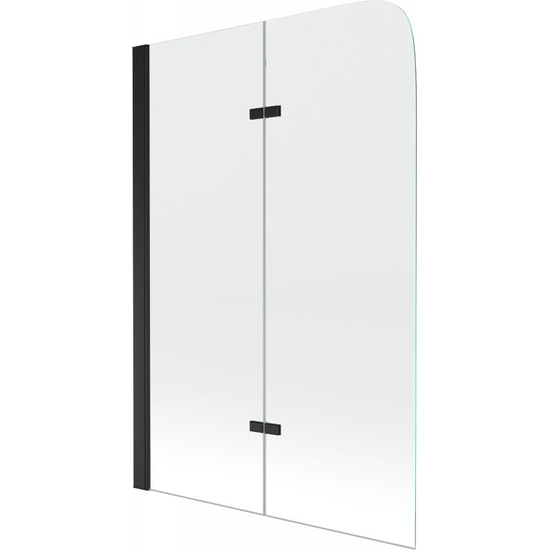 2-fløjet badekarsafdækning Mexen Felix 80 x 140 cm transparent sort 1 stk.
