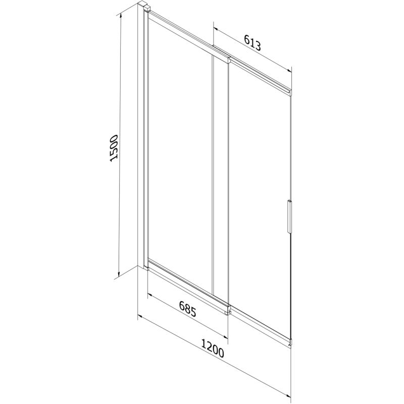 Mexen Fox 2-fløjet skydedørsvæg til badekar 120 x 150 cm frostet glas med guldfinish, 1 stk.