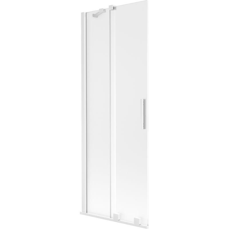 2-fløjet skydedør til badekar Mexen Velar 70 x 150 cm frostet hvid 1 stk.