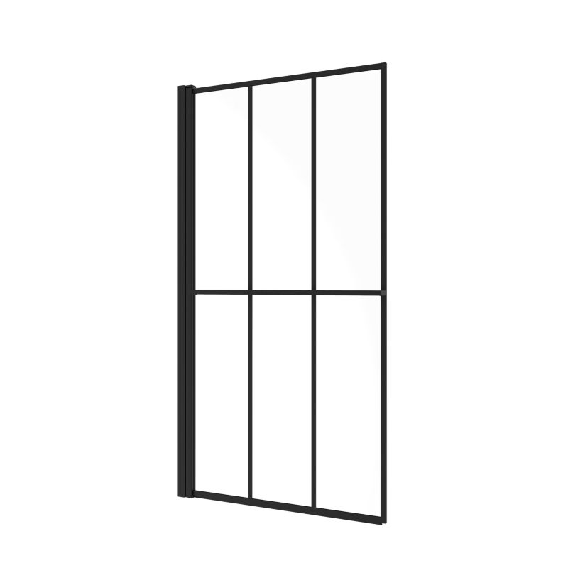 Badekarsskærm Svingbar 80x140 cm Sort | BS-BS-I100