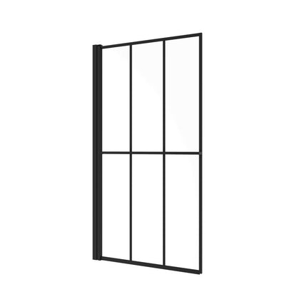 Badekarsskærm Svingbar 80x140 cm Sort | BS-BS-I100