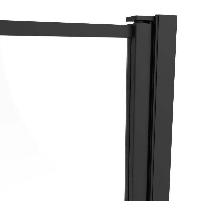 Badekarsafskærmning GoodHome Ahti 80 cm mat-sort