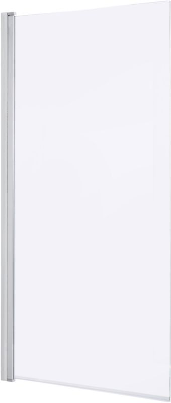 Badekarsskærm Calera 1-delt 140x85 cm Krom/Transparent Glas