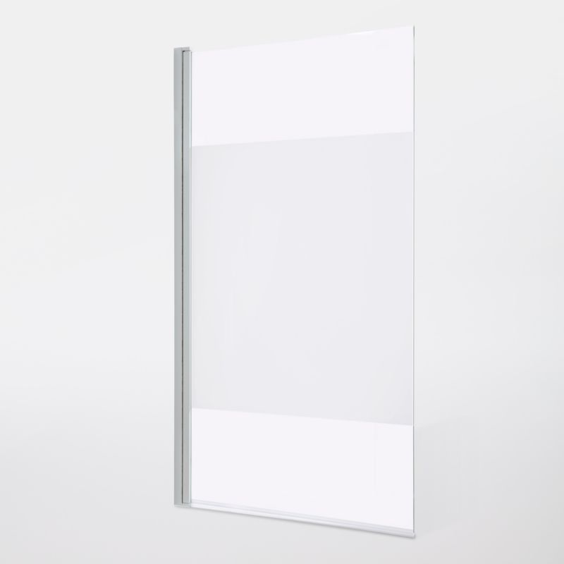 GoodHome Calera 1-delt badekarsafskærmning 140 x 85 cm med hvid dekor