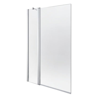 Badekarsskærm 2-delt 140x105 cm Krom | 3663602769576