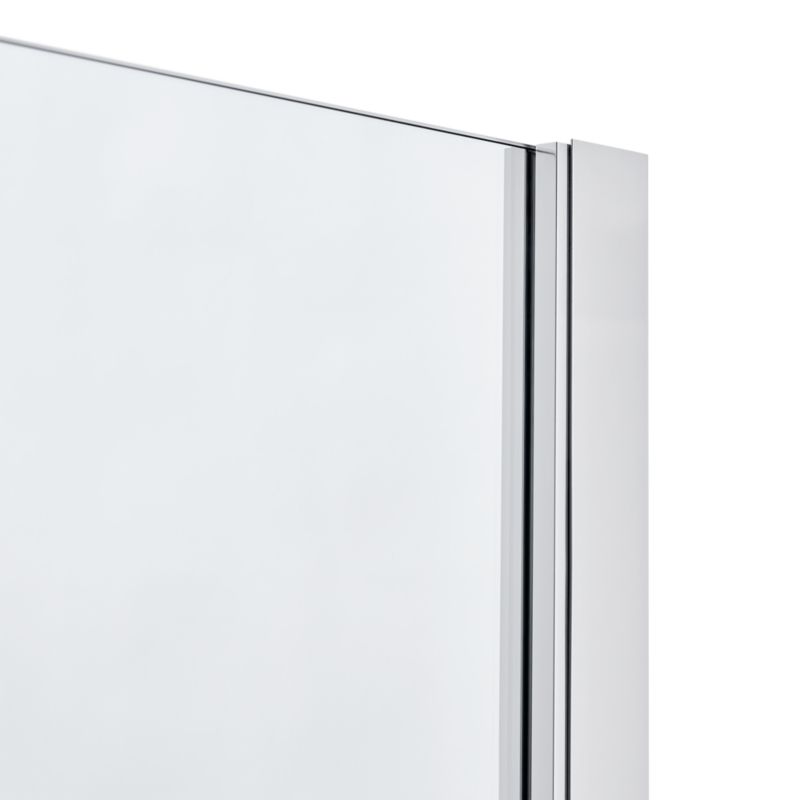 Badekarsskærm 2-delt 140x105 cm Krom | 3663602769576