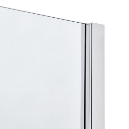 Badekarsskærm 2-delt 140x105 cm Krom | 3663602769576