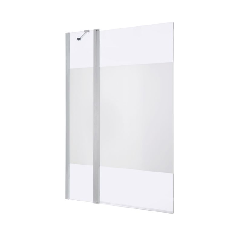 Brusebadsskærm Calera 2-Dele 140 x 104-106 cm Hvid Dekor