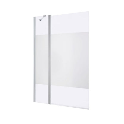 Brusebadsskærm Calera 2-Dele 140 x 104-106 cm Hvid Dekor